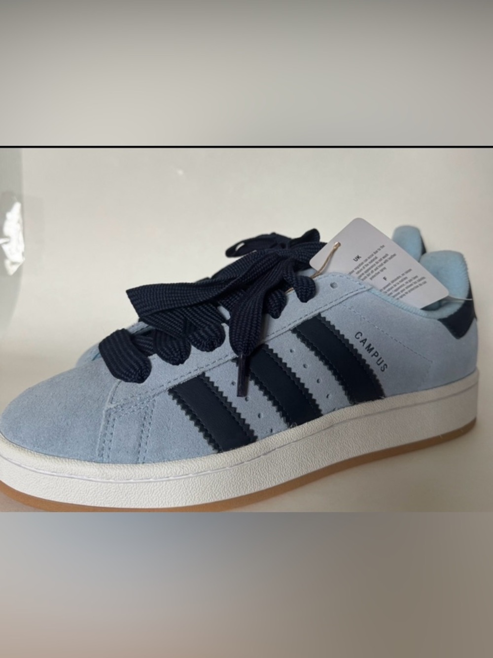Adidas Campus 00s Women’s Size 9 Light Blue Navy Suede Sneakers NWT - Picture 3 of 7